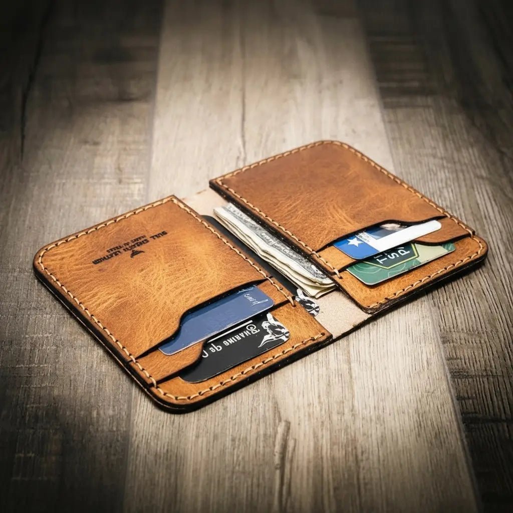 The Tyler Vertical Wallet - Cozy Notes Coffee Co