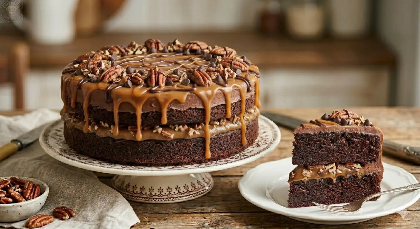 Andy Anand SUGAR-FREE TURTLE PECAN CAKE — RICH CHOCOLATE, DECADENT CARAMEL &amp; TOASTED PECANS, ZERO ADDED SUGAR, 2.8 LBS: Layers of moist dark chocolate cake, buttery caramel filling, and premium roasted pecans. Andyanand
