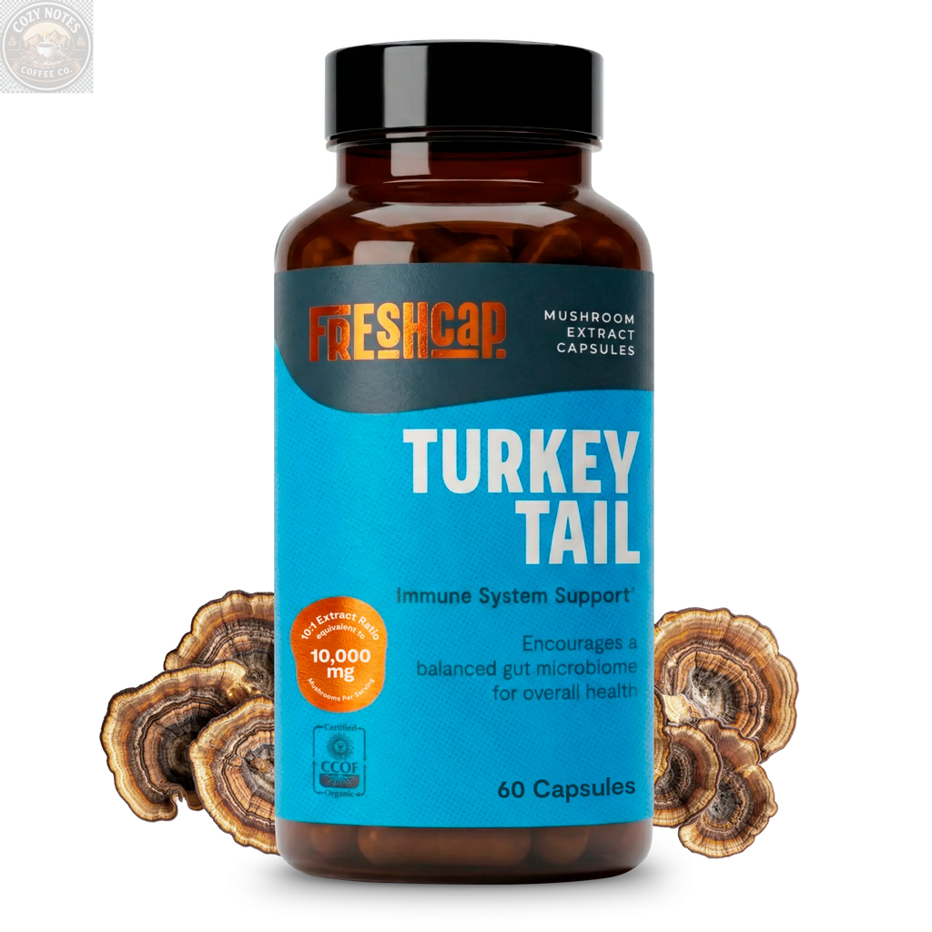 Organic Turkey Tail Mushroom Capsules FreshCap Mushrooms