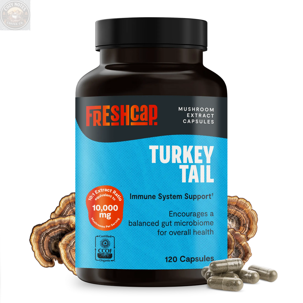 Organic Turkey Tail Mushroom Capsules FreshCap Mushrooms